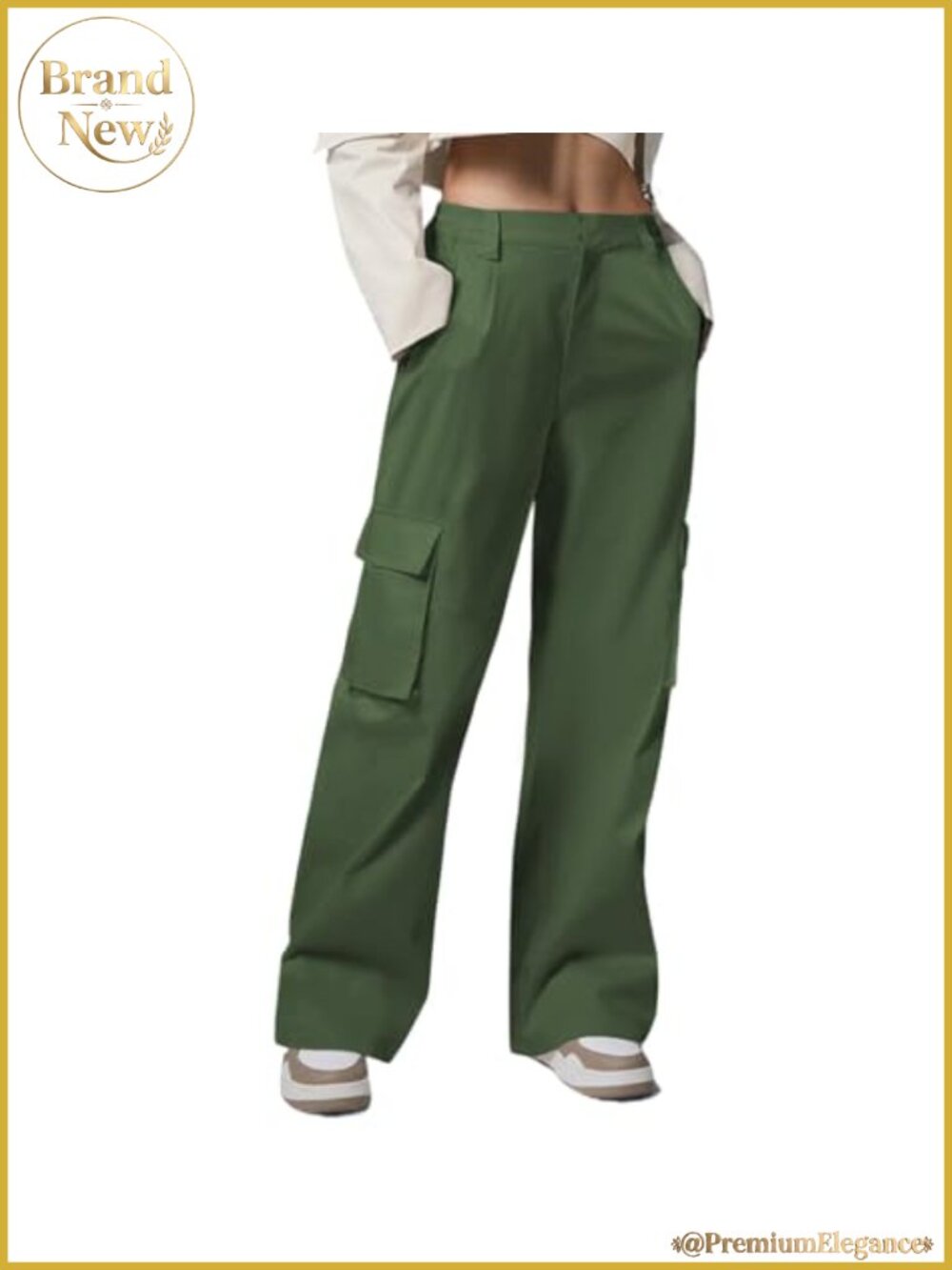 JEKAOYI Women's Baggy High Waisted Cargo Pants Lightweight Hiking